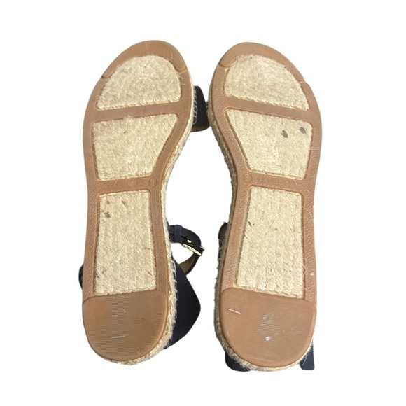 Talbots Ivy Ankle Strap Navy Blue Espadrille Open Toe Sandals Women’s Size 9 - Picture 4 of 6